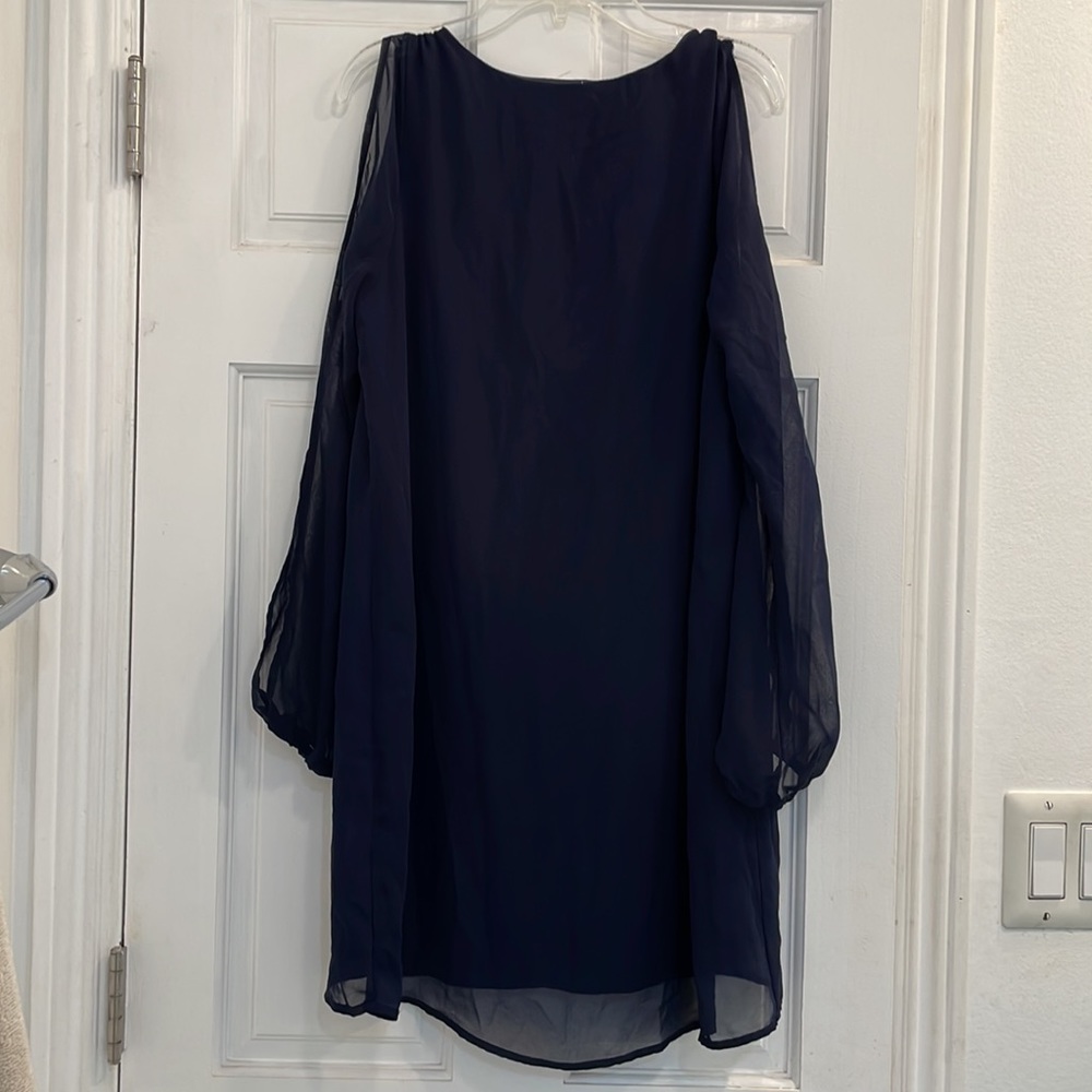 Tobi long sleeve Navy shift dress - Picture 4 of 5